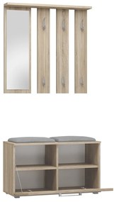 Predsieňová zostava Oasis 1 (dub sonoma) (so zrkadlom). Akcia -23%. Vlastná spoľahlivá doprava až k Vám domov. 1132532