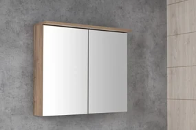Aqualine Aqualine, KAWA STRIP Galérka s LED osvetlením 80x70x22cm, dub emporio, WGL38S