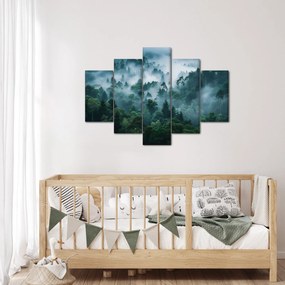 Obraz - Les v hmle (150x105 cm)