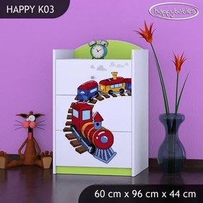 Detská komoda MAŠINKA - TYP 3