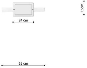 Závesné LED svietidlo Rio 55, 1x LED 30w, 3000k, b