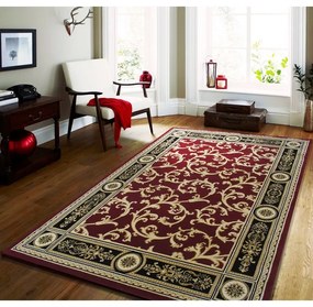 Kvalitný vintage koberec v červenej farbe