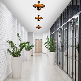 Stropné svietidlo v medenej farbe s kovovým tienidlom ø 48 cm Kurt – Opviq lights