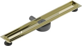 Mexen Flat 360, telo žľabu s rotačným sifónom 70 cm, zlatá lesklá, 1540070