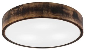 Stropné svietidlo OAK SMOKY 3xE27/15W/230V, pr. 47,5 cm, dub/tmavohnedá