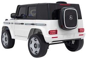 Detské autíčko s elektrickým pohonom 4x4 Mercedes Benz EQG - biele
