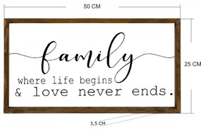 Obraz Family 25x50 cm