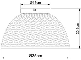 Globo 15767D - Prisadený luster COLLY 1xE27/15W/230V bambus