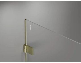Mexen Lunar-B Duo, výklopný sprchový kút 95 x 95 cm, 8mm číre sklo, zlatý matný profil, 832-095L-095P-55-00