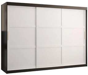 Skriňa Amiro 1 250 čierny/biely