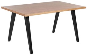 Jedálenský stôl 150 x 90 cm svetlé drevo/čierna LENISTER Beliani