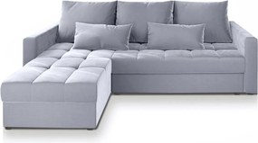 AKCIA Svetlosivá rozkladacia rohová pohovka ZENOVA 220x140 cm, obojstranná II. akosť