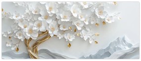 Obraz – 3D elegantný strom života (120x50 cm)