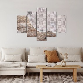 Obraz - Tehlový múr (150x105 cm)