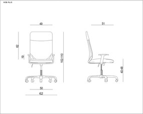 UNIQUE Kancelárska stolička Mobi Plus