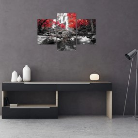 Obraz - Vodopády v jesennej krajine (90x60 cm)