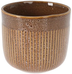 Hnedý porcelánový kvetináč