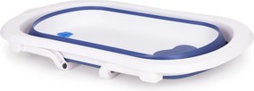 ECOTOYS skladacia detská vanička 0–12 mes s odtokom, indikátorom teploty a protišmykom
