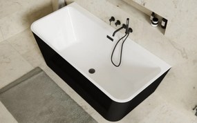 Besco Akrylátová voľne stojaca vaňa Varya BW 170x80 BESCO-Typ výpuste: Click-Clack s prepadom, grafit, BESCO-Rozmery: 170x80, BESCO-Farba: Biela/čier…