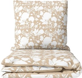 HOME ELEMENTS Mikroflanelové obliečky na jednolôžko, Béžové ruže