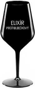 ELIXÍR PROTIBLBEČKOVÝ - čierny nerozbitný pohár na víno 470 ml