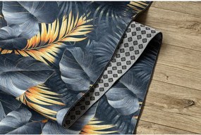 Protišmykový behúň LOTUS PAPRADE 45270 sivý / zlatý - Výpredaj