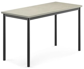 Stôl SONITUS, 1200x600x720 mm, linoleum - svetlošedá, antracit