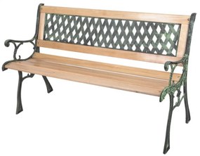 Záhradná drevená lavička GODIVA 122x54x73 cm