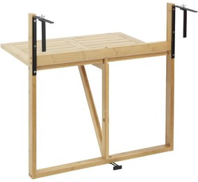 Wenko Závesný balkónový stolík z bambusu Waikiki, 64 x  44 x 65 cm