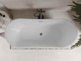 Mexen Celia, voľne stojaca vaňa 170 x 75 cm, biela, grafitový prepad, 52331707500-66