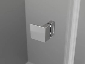 Mexen Lunar T, sklápací sprchový kút ľavý 125 x 110 cm, 8mm číre sklo, chrómový profil, 834T-125-110-01-00-L