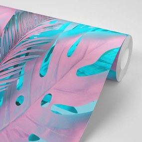 Samolepiaca tapeta palmové listy v neobyčajných farbách - 450x300