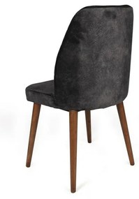Sada jedálenských stoličiek Dallas Anthracite aWalnut, 2 ks