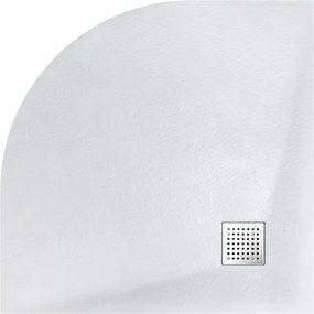 Besco Štvrťkruhová sprchová vanička z SMC kompozitu VEXO HR 90x90 BESCO-Rozmery: 90x90