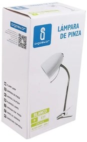 Aigostar -  Stolná lampa s klipom 1xE27/11W/230V biela/chróm