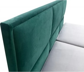 Čalúnená posteľ Kvadrat II, 200x180, zelená / šedá (an 4810/4817)