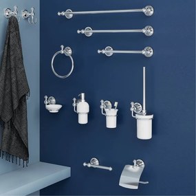 Gedy NEVIS WC kefa závesná, keramika, chróm NV330313