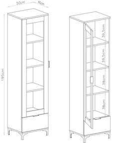 Vitrína LORA dub artisan