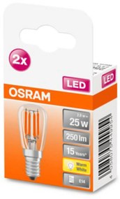 OSRAM LED žiarovka E14 T26 2,8W 2.700K číra