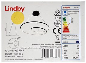 Lindby Lindby - LED Stmievateľný luster na lanku LUCY LED/28W/230V LW0609