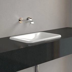 VILLEROY &amp; BOCH Loop &amp; Friends obdĺžnikové zápustné umývadlo bez otvoru, s prepadom, 510 x 340 mm, biela alpská, 4A640001