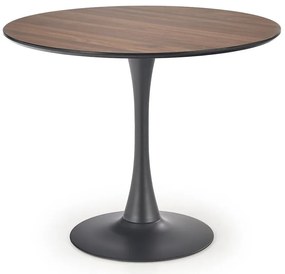 Stôl Olmo mdf/oceľ – orech/čierna