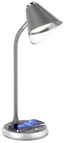 Immax 08972L - LED Stmievateľná stolná lampa FINCH LED/9W/12/230V šedá/chróm