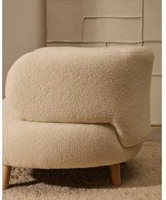 Béžové kreslo z textílie buklé Luisa – Kave Home