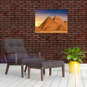 Sklenený obraz - Egyptské pyramídy (70x50 cm)