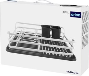 Čierno-biely kovový odkvapkávač 43x32 cm Deluxe – Orion