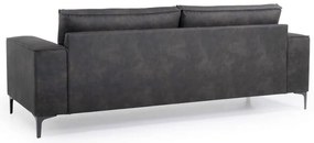 Antracitová pohovka z imitácie kože 224 cm Copenhagen – Scandic