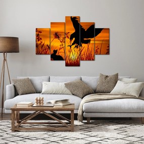 Obraz siluety dravca (150x105 cm)