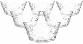 Altom Súprava 6 sklenených misiek Snowflakes 13 cm, 400 ml