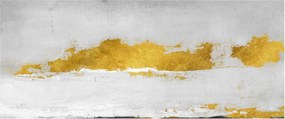 Obraz - Zlaté a šedé ťahy (120x50 cm)